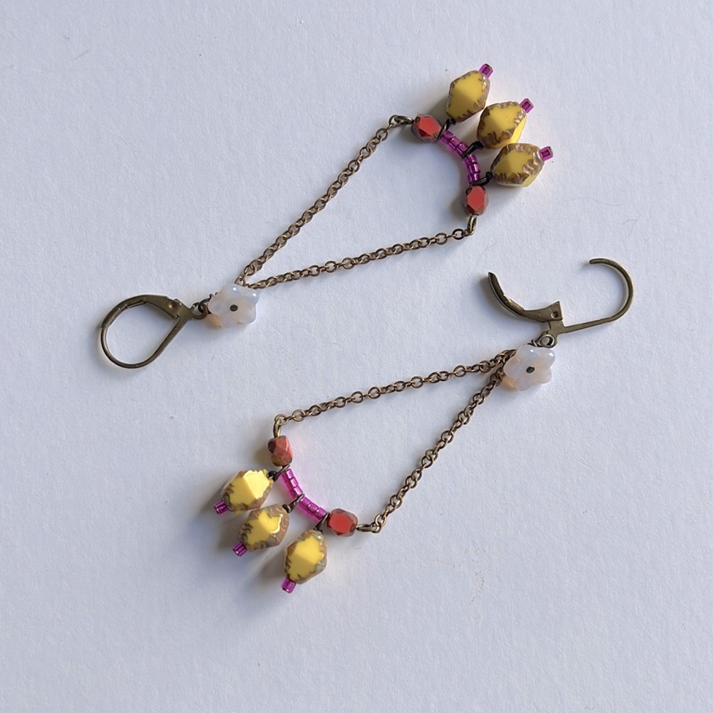 Boho triangle earrings